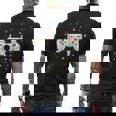 Dot Video Game Gamer Colorful Polka Dot Boy Kid N Youth Men's T-shirt Back Print