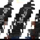 Fantasy Football Quote Keep Calm And Blame The Commissioner Men's T-shirt Back Print