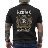 It's A Reddix Thing You Wouldn't Understand Personalized Last Name Reddix Family Crest Coat Of Arm Men's T-shirt Back Print