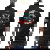 Monster Truck Flame Birthday Party Monster Truck Boy Men's T-shirt Back Print