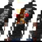 Pretty Teddy Bear Costume For Boxing Lovers Men's T-shirt Back Print