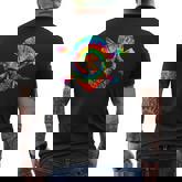 Skull Crossbones Skeleton Colorful Graphic Tie Dye Men's T-shirt Back Print