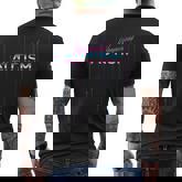 Weaponized Autism Disco Style 80S Aesthetic Meme Men's T-shirt Back Print