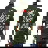 Too Hot Ugly Christmas Sweaters Santa Family Xmas Pajamas Men's T-shirt Back Print