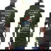 Sushi Ugly Christmas Sweater Merry Sushimas Men's T-shirt Back Print