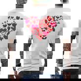 Heart Of Hearts Red Hearts Valentine's Day Men's T-shirt Back Print