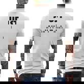 Just Fuck Off Morse Code Men's T-shirt Back Print