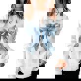 Baby Blue Bow Cute Coquette Y2k Clean Girl Aesthetic Women Women Sweatshirt