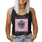 I'm Literally Just A Girl Sad Hamster Meme Women Tank Top