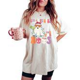 I'm Just Here For The Boos Ghost Halloween Margarita Groovy Women's Oversized Comfort T-shirt