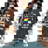 This Mum Has Pride Lgbt Gay Pride Parent Rainbow Flag Heart Women's Oversized Comfort T-Shirt