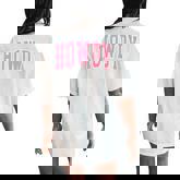 Preppy Cowgirl Varsity Pink Howdy Western Girls Women's Oversized Comfort T-Shirt Back Print