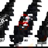 Penguin Christmas Candy Cane Winter Toddler Girl Boy Women Women Oversized Hoodie Back Print