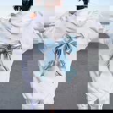 Baby Blue Bow Cute Coquette Y2k Clean Girl Aesthetic Women Women Oversized Hoodie Back Print