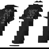 Promoted To Mama 2025 Pregnancy Floral New Mom Est 2025 T-Shirt