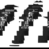 Retro The Horrors Persist But So Do I Humor Skeleton Coffee T-Shirt