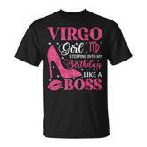 Virgo Girl High Heel Stepping Into Birthday Zodiac Sign T-Shirt