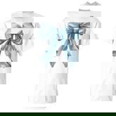 Baby Blue Bow Cute Coquette Y2k Clean Girl Aesthetic Women T-Shirt