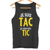 Débardeur Déguisement TIC Et TAC - 'Je Suis TAC, Je Cherche TIC' - Déguisement Duo Pour Adultes - Coupe Classique Légère