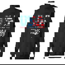Track And Field Running Usa American Flag Marathon Runner Sweatshirt Mazezy