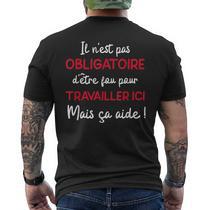 T-shirt Humour Bureau "Drôle De Travail" - Cadeau Décontracté Pour Collègues
