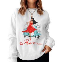 T-shirt Femme Colisée Rome La Dolce Vita - Col En V - Style Décontracté Italien - 7