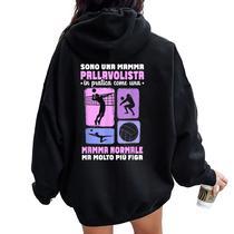 Felpa Con Cappuccio Per Uomo, Stampata Con Frase Motivazionale Per Amanti Della Pallavolo, Scamiciata, Con Tasche - Foto 5