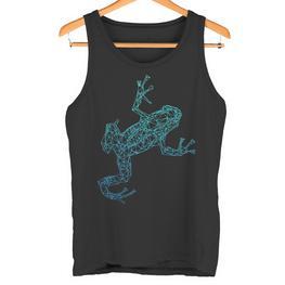 Frosch Pfeilgiftfrosch Grafik Blau Tiere Tank Top - Seseable