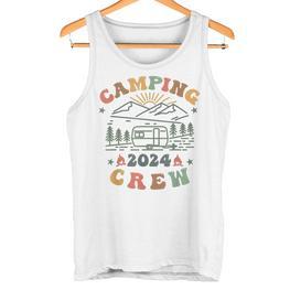 Camping Crew 2024 Familienpassender Sommertrip Camp Retro Tank Top - Seseable