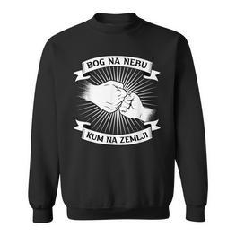 Bosnia With Bog Na Nebu Kum Na Zemlji Croatia Serbia Motif Sweatshirt - Seseable