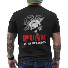 Punk Is My Religion I Punk & Anarchy For Punk Rock T-Shirt mit Rückendruck - Seseable