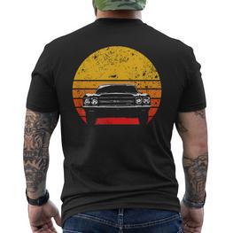 Vintage Retro Muscle Car For8 And Oldtimer Fans T-Shirt mit Rückendruck - Seseable