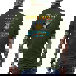 California Santa Cruz Surfing T-Shirt mit Rückendruck - Seseable