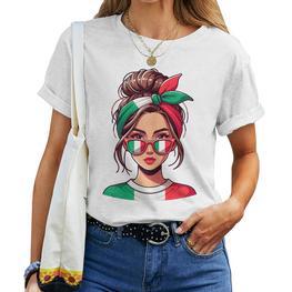 Ragazza Italiana Italian Girl Italia Italy Flag Women's T-shirt Frauen - Seseable