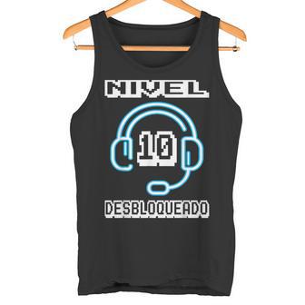10 Años Cumpleaños Regalo Gamer Nivel 10 Desbloqueado Camiseta sin mangas - Regaloses