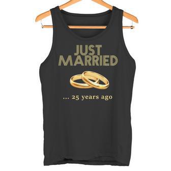 25 Aniversario De Boda Just Married 25 Años Atrás Camiseta sin mangas - Regaloses