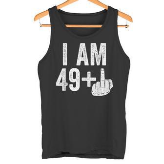 I Am 49 Plus Middle Finger 50Th Birthday Tank Top - Geschenkecke