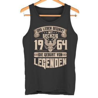 60Th Birthday Life Beginnt Mit 60 Jahrgang 1964 Anniversary Tank Top - Geschenkecke