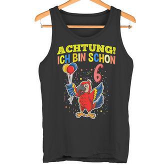 Achtung Ich Bin Schon 6 Animals German Langu Tank Top - Geschenkecke