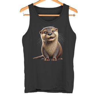 Adorable Otter Illustration Tank Top - Geschenkecke