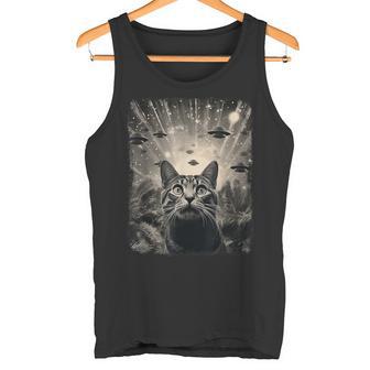 Alien Ufo Selfie Cat Tank Top - Geschenkecke