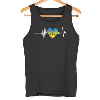 Amazigh Heartbeat Lovers Intage Berber Amazigh Fl Tank Top - Geschenkecke