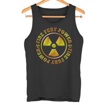 American Military Power Radiation Nuclear Force President Tank Top - Monsterry