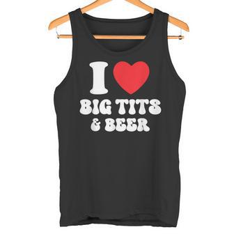 Amo Tetas Grandes Y Cerveza Tetas Divertidas Beber Corazón Tetas Camiseta sin mangas - Regaloses