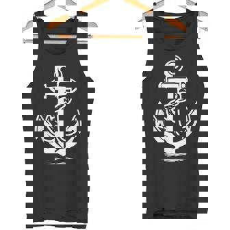 Ancla De Barco En Blanco Con Cuerda Mar Mar Mar Océano Ancla Camiseta sin mangas - Regaloses