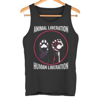 Animal Liberation Human Liberation Animal Rescue Team Tank Top Tank Top - Monsterry