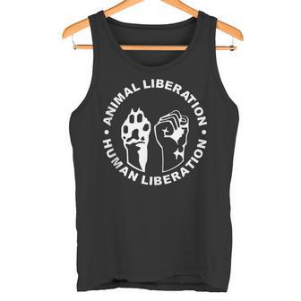 Animal Liberation Human Liberation Animal Rights Tank Top Tank Top - Monsterry