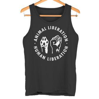 Animal Liberation Vintage Human Animal Rights Lifestyle Tank Top - Monsterry