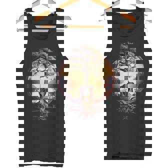 Árbol De Guitarra Acústica En El Lago Para Guitarristas Camiseta sin mangas - Regaloses