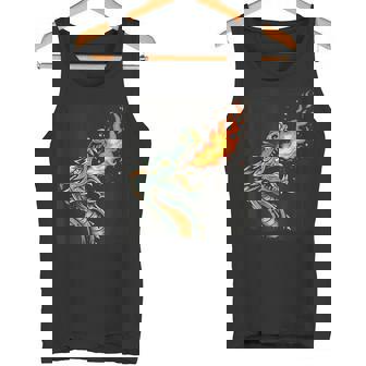 Awesome Flames Dragon With Fire Breathing Tank Top - Monsterry